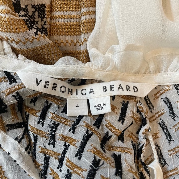 VERONICA BEARD Isabella Embroidered Boho Peasant Top in White - Picture 8 of 10